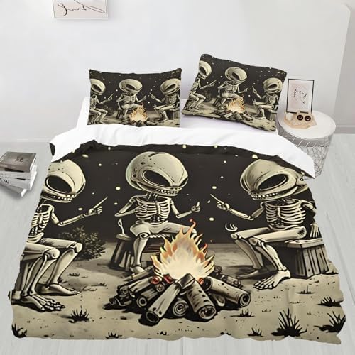 Alien Starry Sky Duvet Cover Set for Kids and Adults