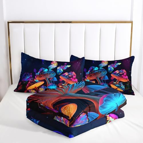 Black Mushroom Comforter Set - Full Size