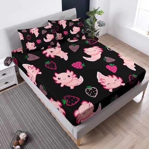 Cute Axolotl Bed Set Queen Size