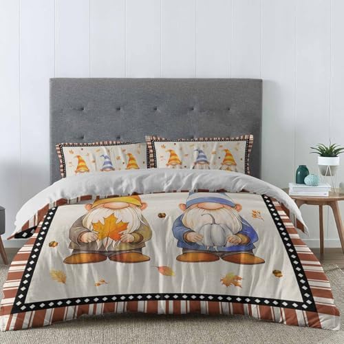 LooPoP Fall Duvet Cover Set California King 3 PCS