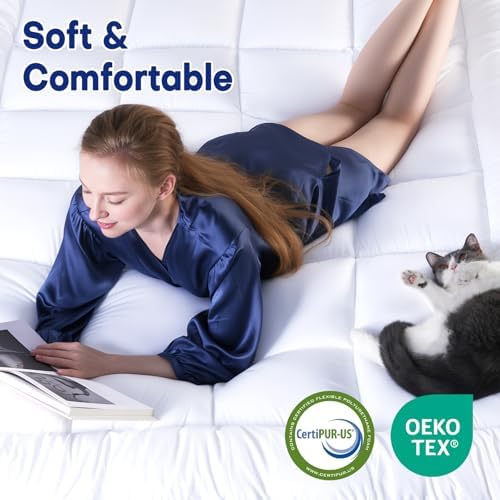 Vipfree Twin XL 4 Inch Dual Layer Mattress Topper
