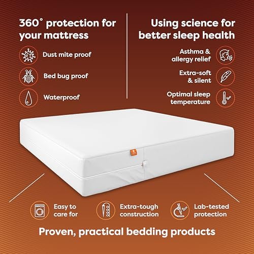 Hospitology Mattress Encasement Queen Size Waterproof Stretchable