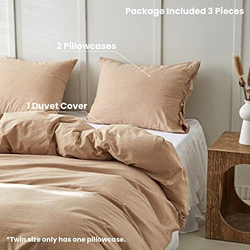 BISELINA Washed Cotton Duvet Cover Set 3pcs