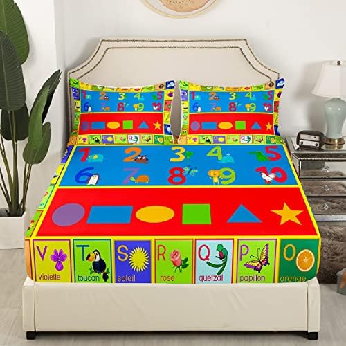 Twin Kids Educational Learning Bed Sheet Set
