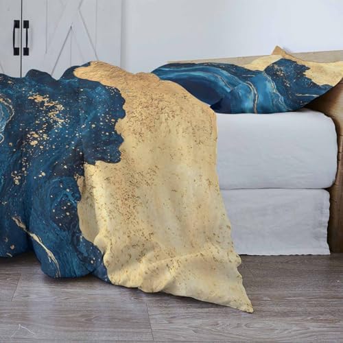 Teal Blue Ocean Duvet Cover Cal King Set with Zipper and Pillowcases
