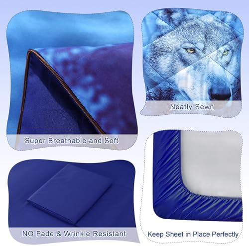 Wowelife Wolf Full Size 5-Piece Comforter Set