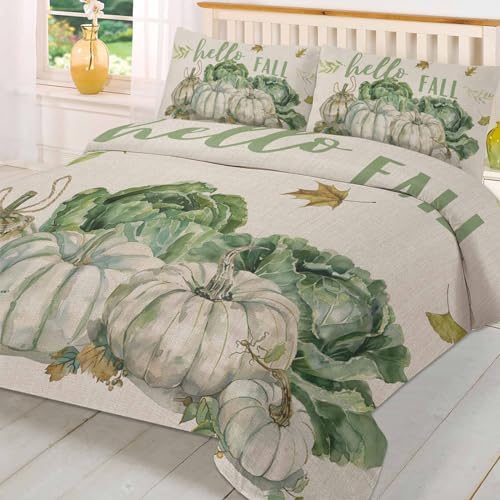 LooPoP Fall Cabbage Pumpkin Duvet Cover Set 3 PCS 1