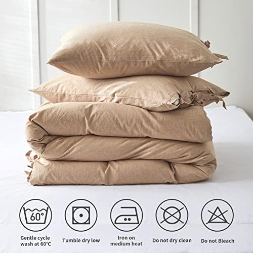 BISELINA Washed Cotton Duvet Cover Set 3pcs
