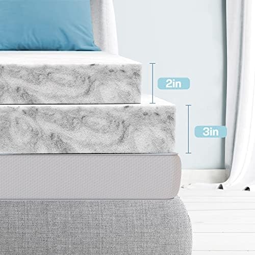 AwsumPick 3 Inch Twin XL Memory Foam Mattress Topper