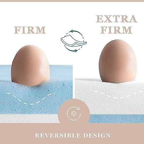 BedStory 3 Inch Firm Memory Mattress Topper - Full Size
