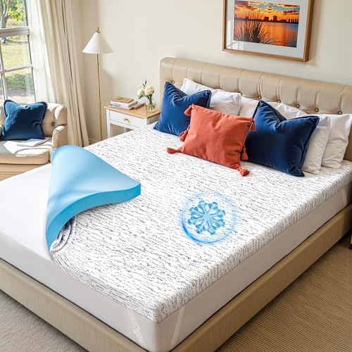 Subrtex 4 Inch Cooling Mattress Topper King Size