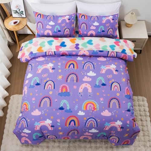 Holawakaka Boho Rainbow Comforter Set with Sheets 1