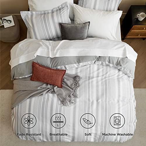 Bedsure Kids Striped Duvet Cover Set with Zipper