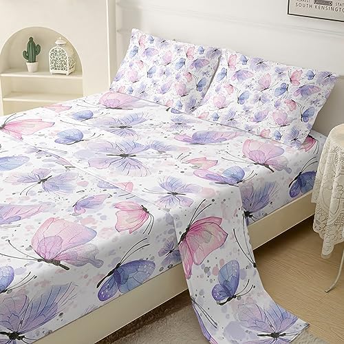 QOOMO Butterfly Bedding Set for Kids