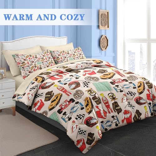 Pamnest Racing Car Comforter Set 7 Pcs Full Size
