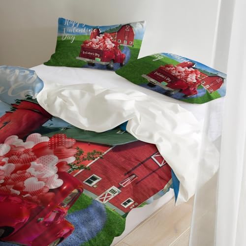 Valentine Duvet Cover Set 3PCS California King Size