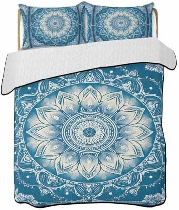 Stongaro Quilt Twin XL Navy Blue Set 3 Pieces Lightweight Bedding