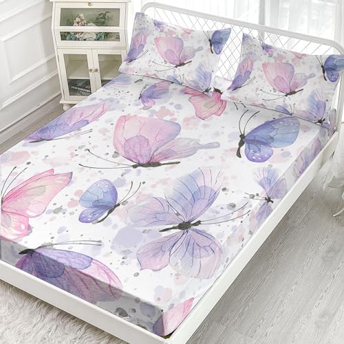 Butterfly Sheets Set 4Pcs for Kids