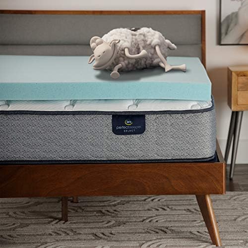 Serta ThermaGel Cooling Mattress Topper 3 Inch Twin Blue