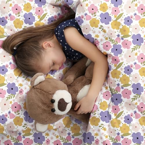 LONAVA Queen Sheet Set Kids - Flower 4 Piece Microfiber Bedding