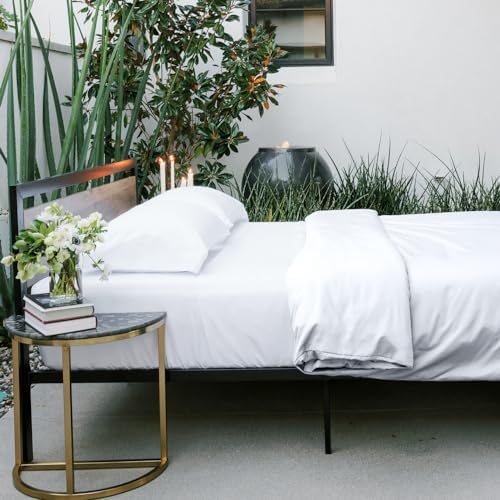Jennifer Adams 400 TC Cotton Sateen Duvet Set KingCalifornia King White