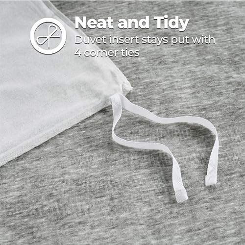 Superior Melange Flannel Duvet Set KingCalifornia King Charcoal