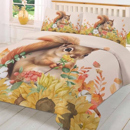 LooPoP Fall Duvet Cover Set 3PCS California King Size 1