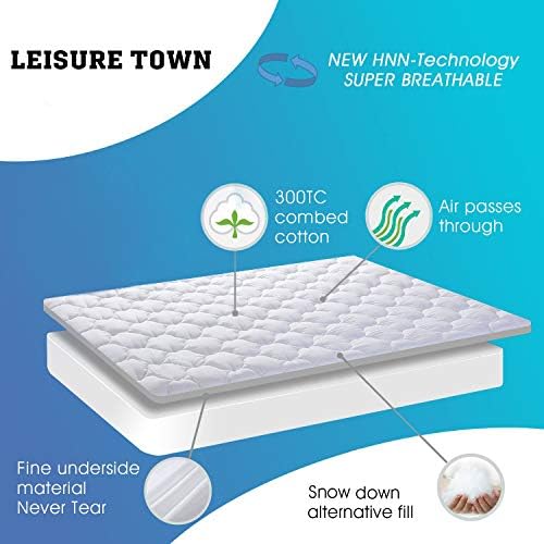 LEISURE TOWN King Mattress Pad with Cooling Soft Pillow Top
