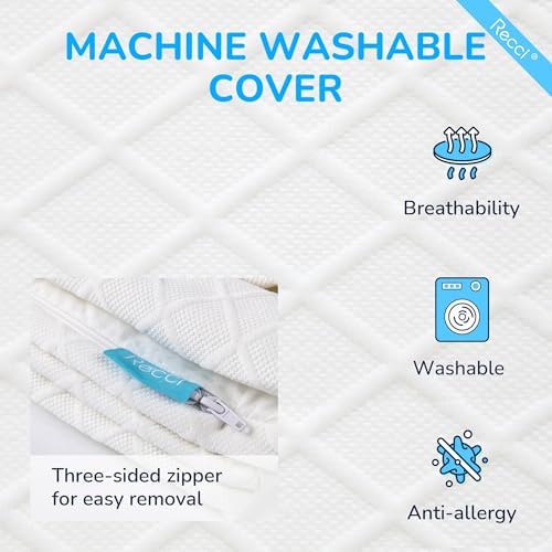 RECCI 2 Inch Full Memory Foam Mattress Topper
