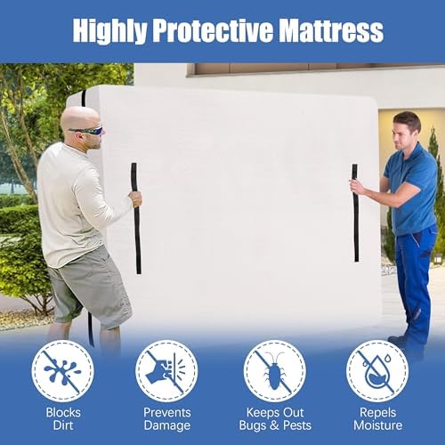 HOMESURE Mattress Encasement with 8 Handles - Queen Size Heavy Duty