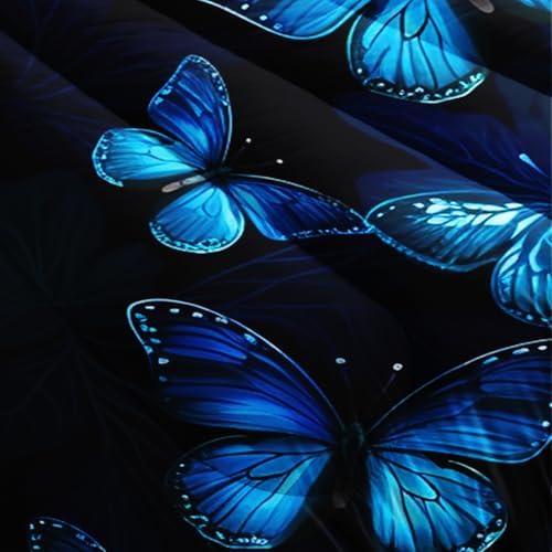 Dream Blue Butterfly Comforter Set Twin Size 1