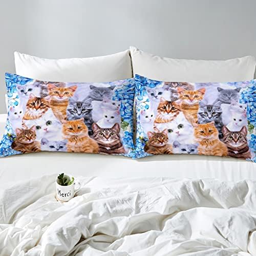 Kids Cute Cat Bedding Set Cartoon Pet Sheets for Children