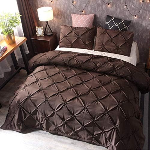 Feelyou Pinch Pleated Duvet Cover Set King