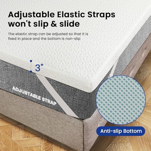 Czpalo 3 Inch Gel Memory Foam Mattress Topper Twin XL