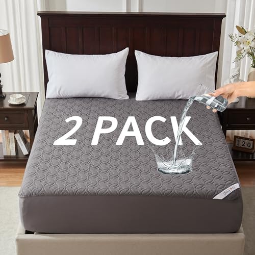 BEDLORE 2 Pack Waterproof Mattress Protector Twin XL Soft Breathable Cover