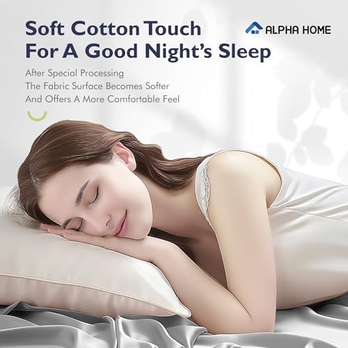 ALPHA HOME Queen Duvet Cover Set with 2 Pillowcases