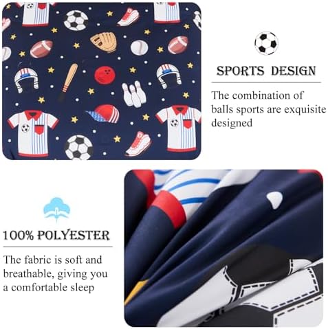 Kids Sports Comforter Set Twin Bedding Set