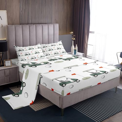 Feelyou Golf Themed Kids Bed Sheet Set 4Pcs