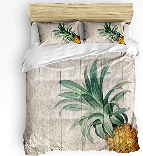 LooPoP 3PC Comforter Set Pineapple Pattern