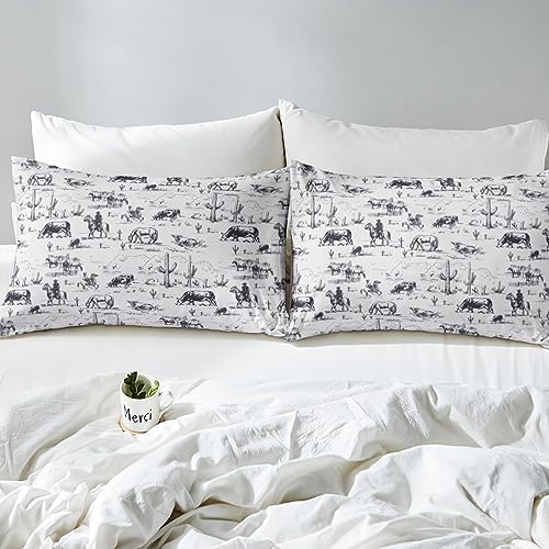 Feelyou Western Bed Sheet Set Full Size Vibrant Design