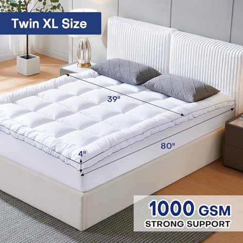 Vipfree Twin XL 4 Inch Dual Layer Mattress Topper