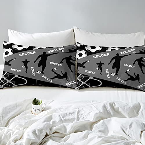 Erosebridal Soccer Duvet Cover Set for Boys Teens