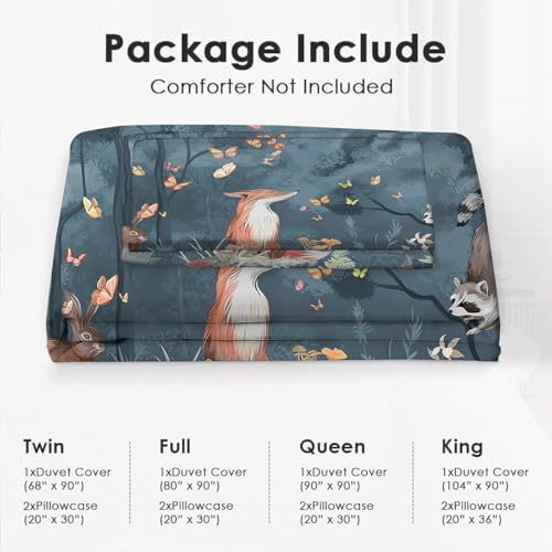 Fox Woodland Duvet Cover Set 3 Piece with Pillowcases