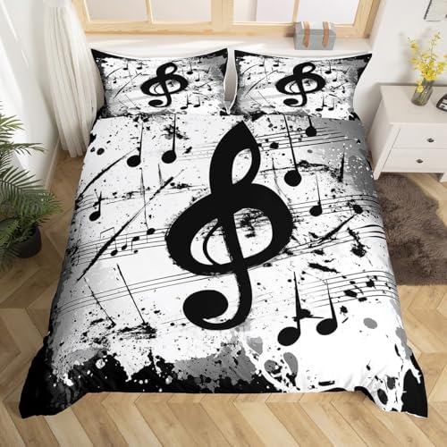 Castle Fairy Music Notes Queen Duvet Cover Set