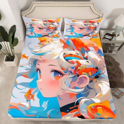 Erosebridal Twin 2Pcs Anime Printed Bedding Set