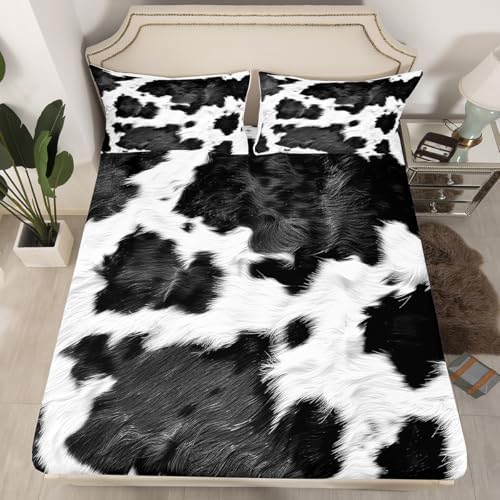 Feelyou Cow Fur Sheet Set for Kids