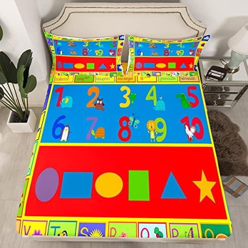 Twin Kids Educational Learning Bed Sheet Set