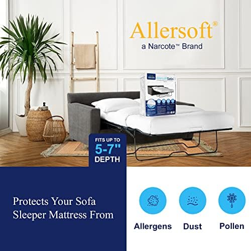 Allersoft Queen Sleeper Sofa Mattress Cover with Locking Zipper