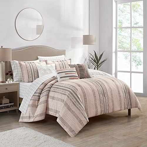 Stratford Park 10-Piece Blush Comforter Set for Girls