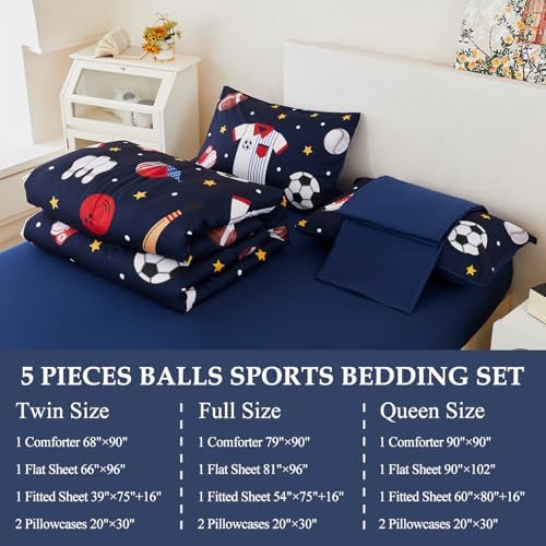Kids Sports Comforter Set Twin Bedding Set